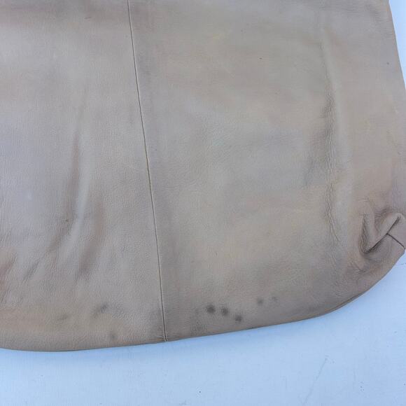 Free People Sierra Leather Woven Removable Clutch Tote Purse Beige Bag Tan - Picture 7 of 14